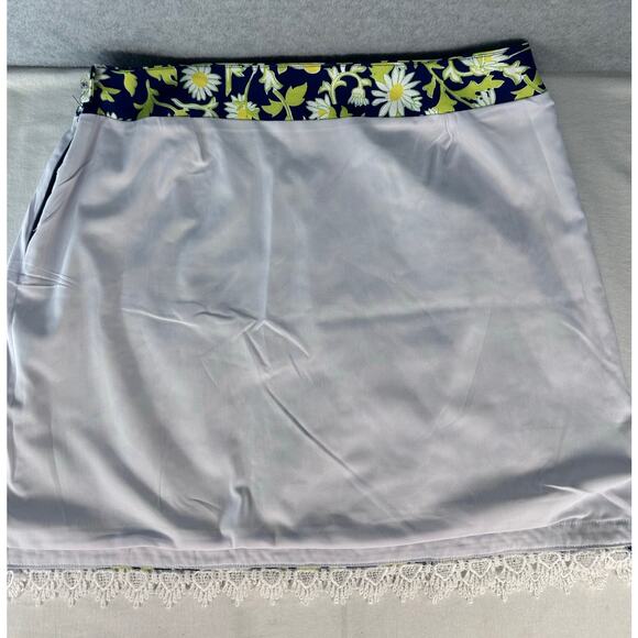 Key West women's sz 14 Cotton Skirt Daisy Floral Print Preppy Classic Summer - Picture 8 of 9